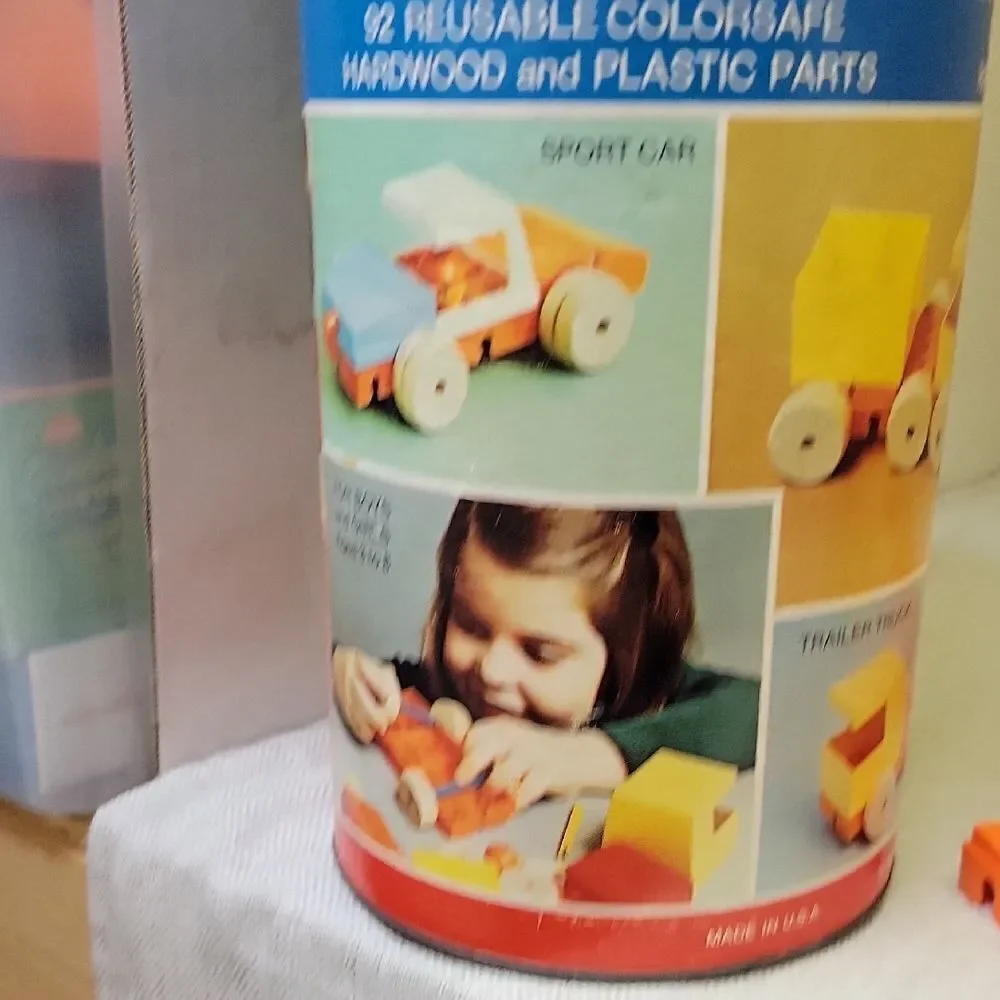 TinkerToy Toy‎ Maker Easy Snap Reusable Wood Plastic No 444